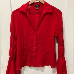 Red Pirate Goth Blouse